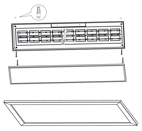 Eglo 99476 - Plafoniera LED PIGLIONASSO LED/32W/230V 345x1245 mm