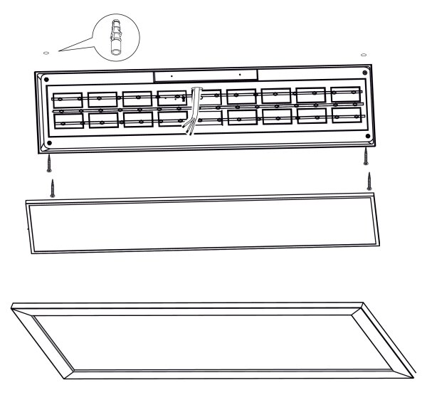 Eglo 99473 - Plafoniera a LED PIGLIONASSO, 32W/230V, 345x1245 mm