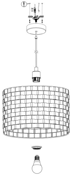 Eglo 99524 - Lampadario a sospensione con filo MARASALES 1xE27/40W/230V diametro 38 cm