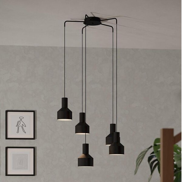 Eglo 99553 - Lampadario su corda CASIBARE 5xE27/40W/230V