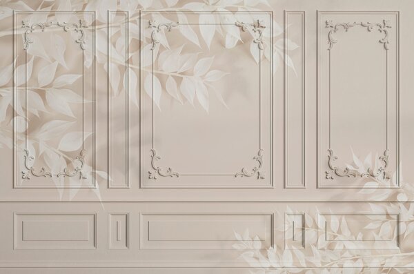 Carta da parati Boiserie classica inglese con foglie, Carta da parati Texture, Carta da parati effetto boiserie, u96165 : Uwalls.it