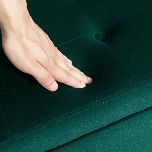 HOMCOM Panca Imbottita con Contenitore e Braccioli, Effetto Velluto, in Poliestere, 107x42x65 cm, Verde | Aosom Italy