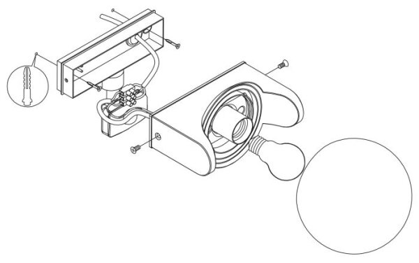 Eglo 99573 - Applique da esterno con sensore RUBIO 1xE27/15W/230V IP44