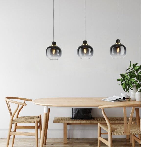 Eglo 99617 - Lampadario a sospensione con filo OILELLA 3xE27/40W/230V grigio