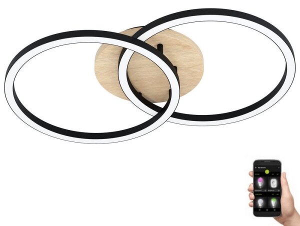 Eglo 99676 - Lampadario LED dimmerabile a plafone LOMALTAS 2xLED/16W/230V 2700-6500K