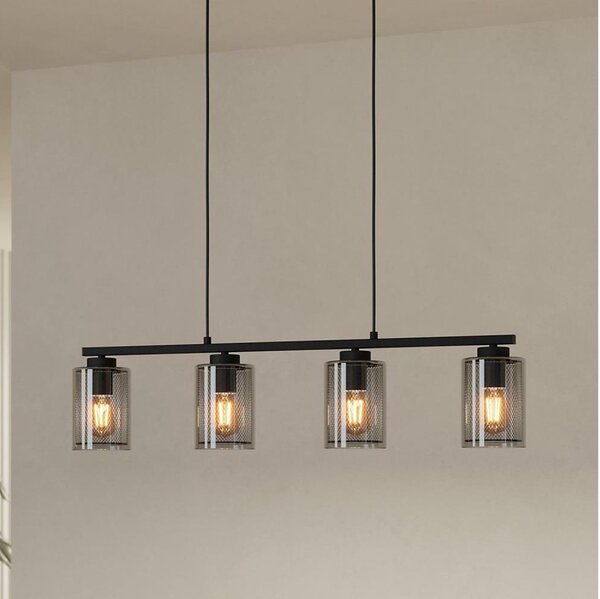 Eglo 99707 - Lampadario su corda ZOCABON 4xE27/40W/230V