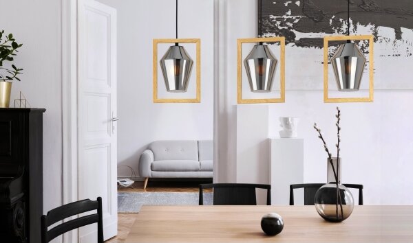 Eglo 99702 - Lampadario su corda VIGLIONI 3xE27/40W/230V