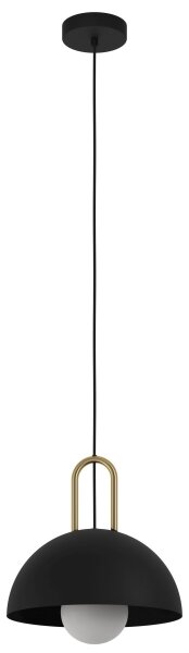 Eglo 99693 - Lampadario su corda CALMANERA 1xE27/40W/230V nero