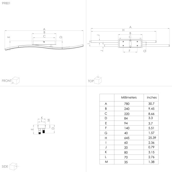 Eglo 99801 - Plafoniera LED LEJIAS LED/21,5W/230V