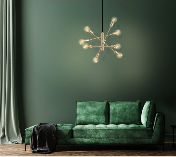 Eglo 99811 - Lampadario su corda GRADOLI 8xE27/40W/230V
