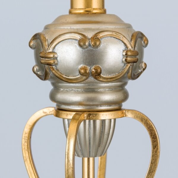 Orion Stl 12-1097/1 - Lampada con piedistallo TIZIA 1xE27/60W/230V bianco/oro/patina
