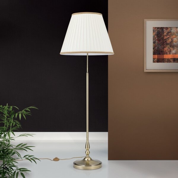 Orion Stl 12-1100/2 - Lampada con piedistallo TONIA 2xE27/60W/230V 154 cm bianco/bronzo