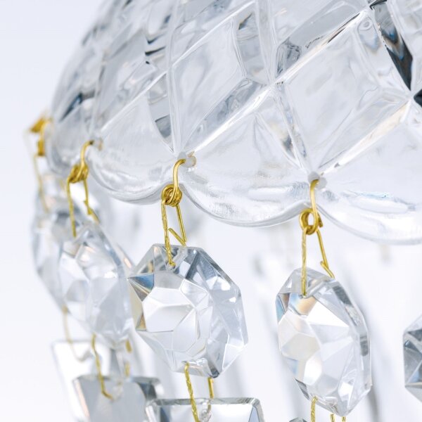 Orion HL 6-1498/1 - Lampadario di cristallo a sospensione con catena ARILA 1xE27/60W/230V marrone/patina