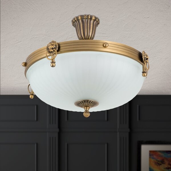 Orion DL 7-523/43 - Lampadario a plafone ROCCA 4xE27/60W/230V diametro 43 cm bronzo/bianco