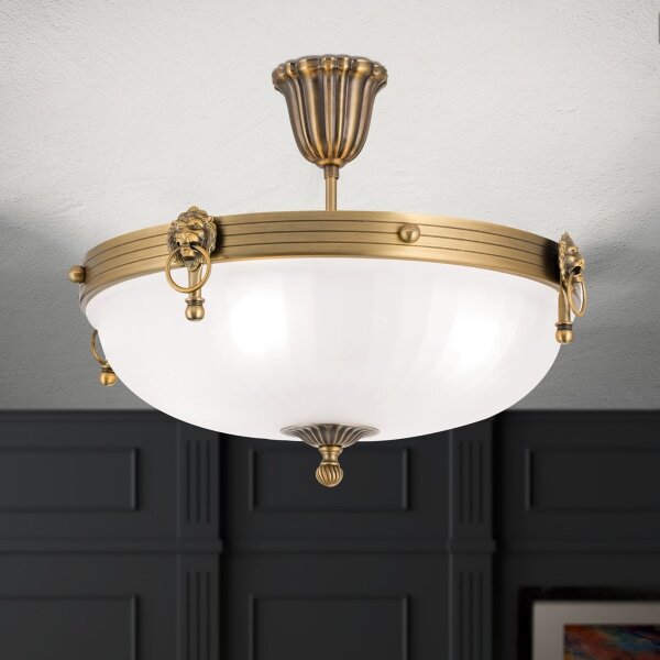 Orion DL 7-523/43 - Lampadario a plafone ROCCA 4xE27/60W/230V diametro 43 cm bronzo/bianco