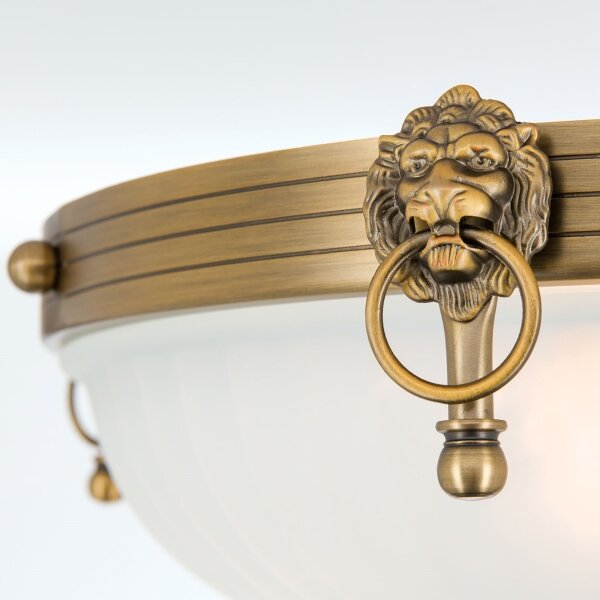Orion DL 7-523/43 - Lampadario a plafone ROCCA 4xE27/60W/230V diametro 43 cm bronzo/bianco