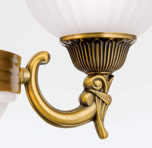Orion LU 1689/3+3 - Lampadario a sospensione con catena ROCCA 6xE27/60W/230V diametro 64 cm bronzo/bianco