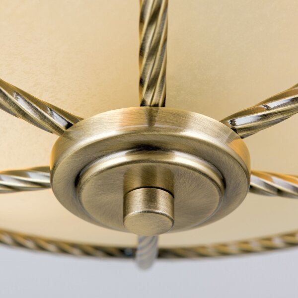 Orion DL 7-568/3 - Lampadario a sospensione con supporto rigido MAURO 3xE27/60W/230V diametro 42 cm bronzo