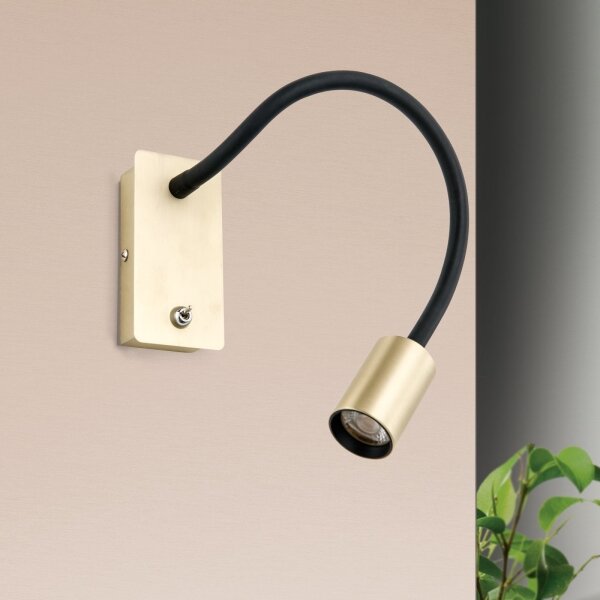 Orion WA 2-1342 - LED Lampada flessibile da parete piccola KURT LED/5W/230V oro
