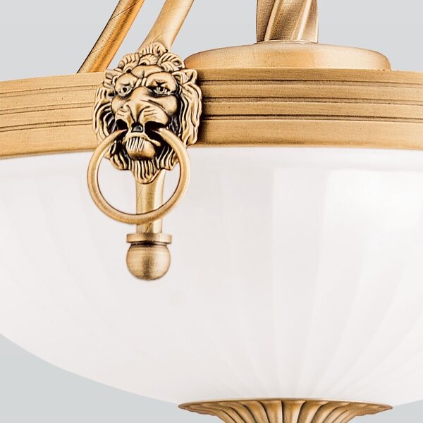 Orion HL 6-1611/3 - Lampadario a sospensione con catena ROCCA 3xE27/60W/230V diametro 32 cm bronzo/bianco