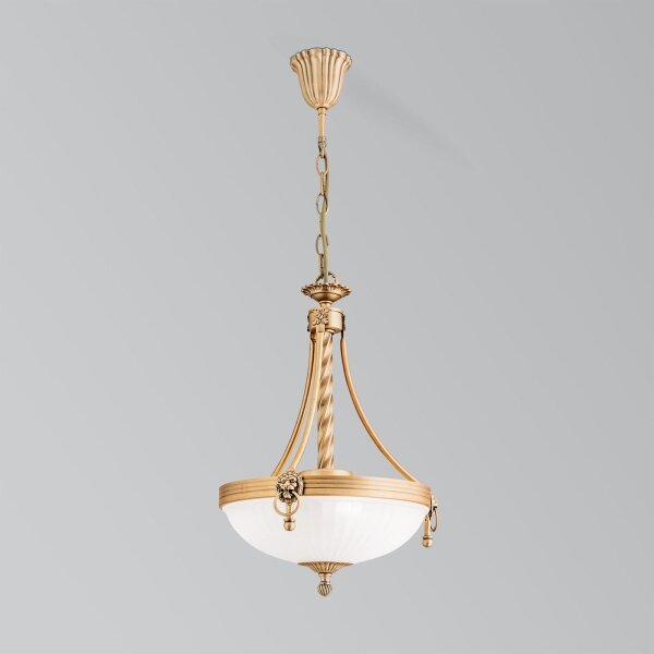 Orion HL 6-1611/3 - Lampadario a sospensione con catena ROCCA 3xE27/60W/230V diametro 32 cm bronzo/bianco