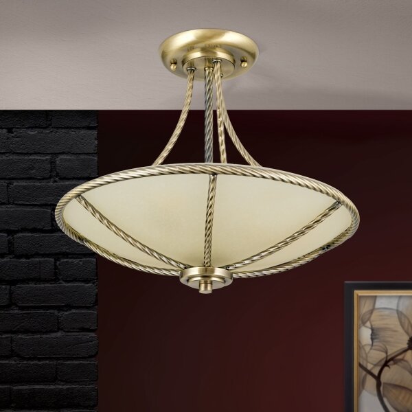 Orion DL 7-568/3 - Lampadario a sospensione con supporto rigido MAURO 3xE27/60W/230V diametro 42 cm bronzo