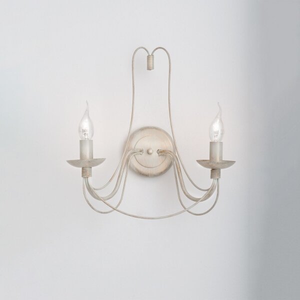 Orion WA 2-809/2 - Applique VELA 2xE14/40W/230V bianco/oro/patina