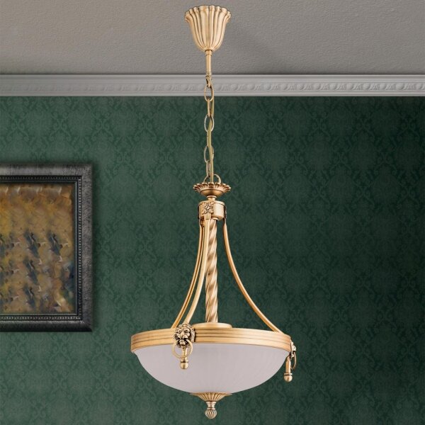 Orion HL 6-1611/3 - Lampadario a sospensione con catena ROCCA 3xE27/60W/230V diametro 32 cm bronzo/bianco