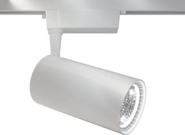 Faretto a LED per Sistema Illuminazione Binario 40W 3000K in Alluminio Vuoro Bianco