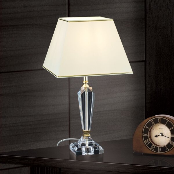 Orion LA 4-1201 - Lampada da tavolo di cristallo VERONIQUE 1xE27/60W/230V color crema/limpido