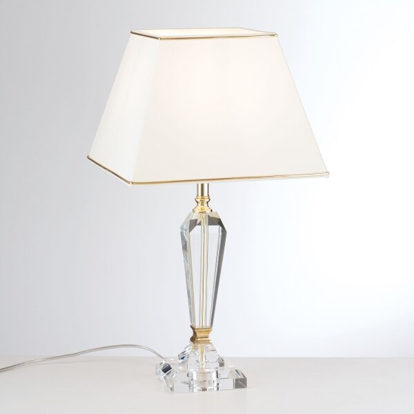 Orion LA 4-1201 - Lampada da tavolo di cristallo VERONIQUE 1xE27/60W/230V color crema/limpido
