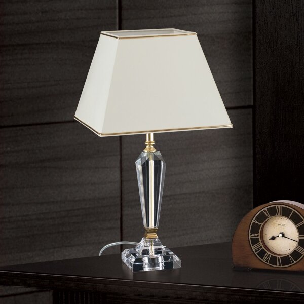 Orion LA 4-1201 - Lampada da tavolo di cristallo VERONIQUE 1xE27/60W/230V color crema/limpido