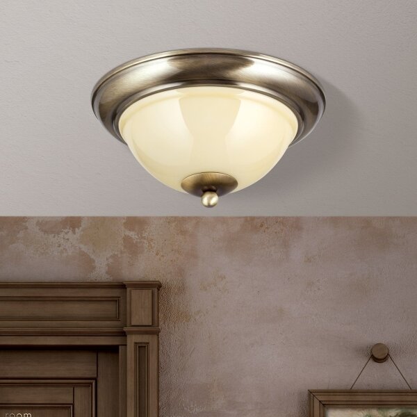 Orion DL 7-675/27-Plafoniera AUSTRIAN OLD LAMP 2xE27/60W/230V bronzo/beige