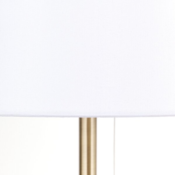Orion LA 4-1205/1 - Lampada da tavolo con porta USB LUDWIG 1xE27/40W/230V bianco/oro