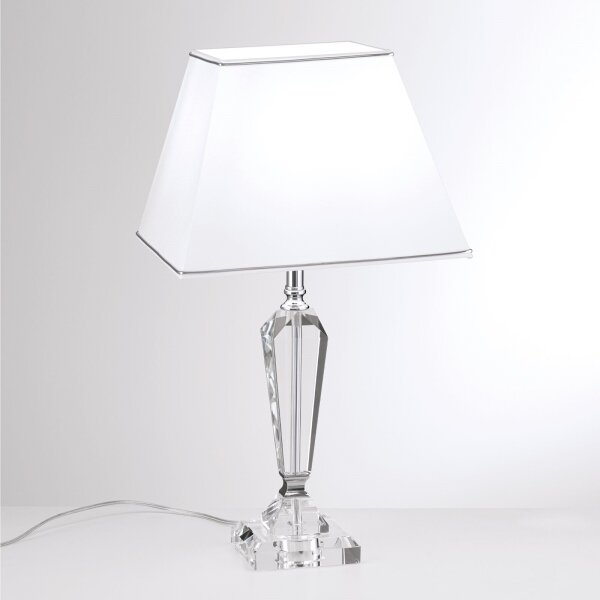 Orion LA 4-1201 - Lampada da tavolo di cristallo VERONIQUE 1xE27/60W/230V bianco/limpido