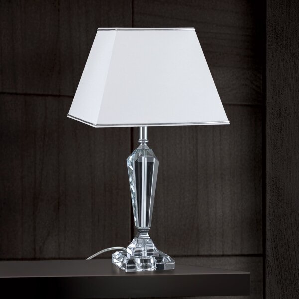 Orion LA 4-1201 - Lampada da tavolo di cristallo VERONIQUE 1xE27/60W/230V bianco/limpido