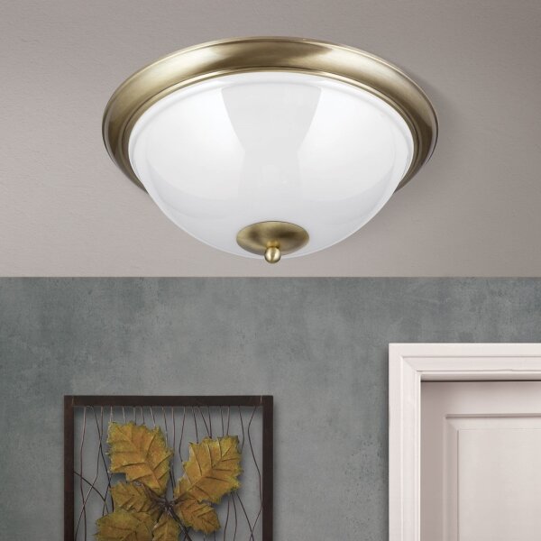 Orion DL 7-677/50 - Plafoniera AUSTRIAN OLD LAMP 3xE27/60W/230V bronzo/bianco
