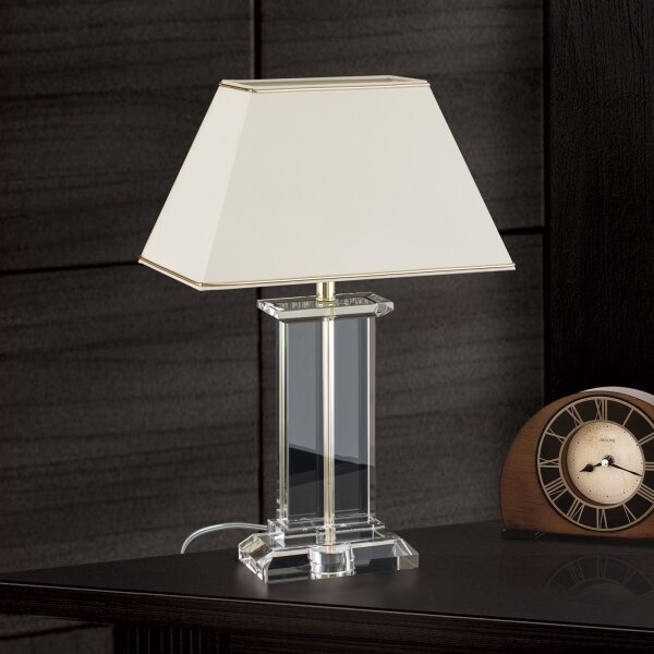Orion LA 4-1202 - Lampada da tavolo di cristallo VERONIQUE 1xE27/60W/230V color crema/limpido