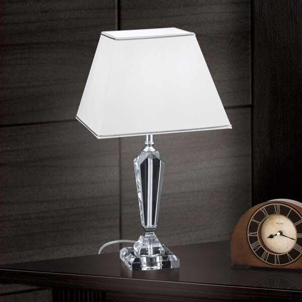 Orion LA 4-1201 - Lampada da tavolo di cristallo VERONIQUE 1xE27/60W/230V bianco/limpido
