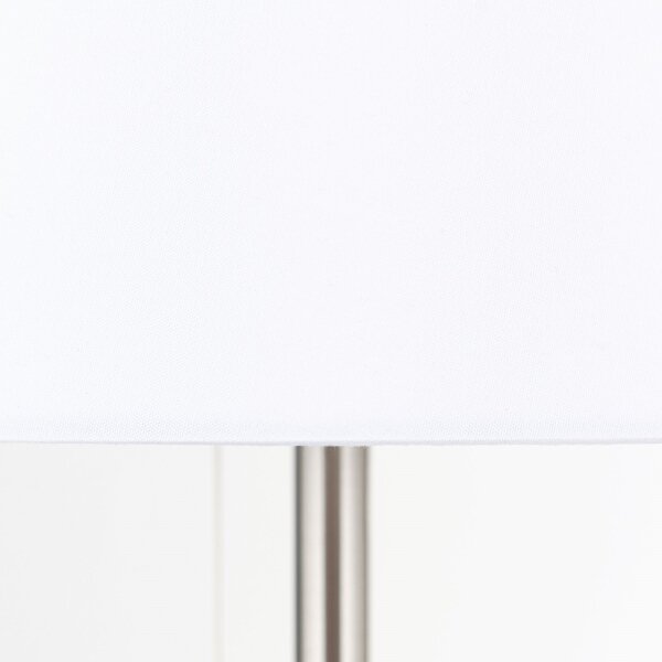 Orion LA 4-1205/1 - Lampada da tavolo con porta USB LUDWIG 1xE27/40W/230V bianco/cromo