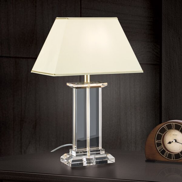Orion LA 4-1202 - Lampada da tavolo di cristallo VERONIQUE 1xE27/60W/230V color crema/limpido