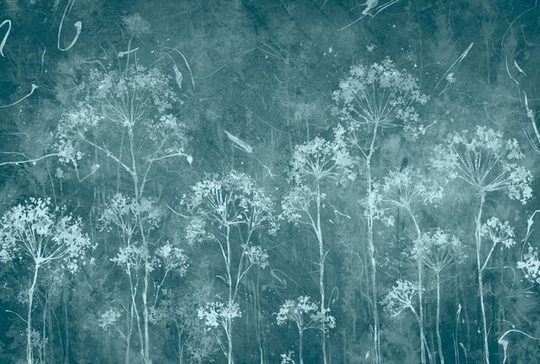Carta da parati Fiori di campo in stile grunge, Carta da parati Natura, u96551 : Uwalls.it