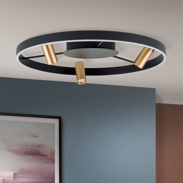 Orion DL 7-686/3-LED Plafoniera dimmerabile BERLIN LED/50W/230V nero/oro