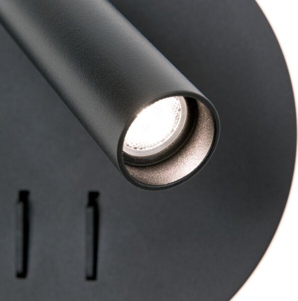 Orion WA 2-1467 - Luce Spot da parete a LED LENNY LED/6W/230V + LED/3W nero