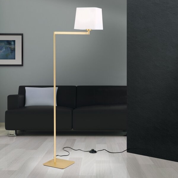 Orion Stl 12-1187/1 - Lampada con piedistallo CARLTON 1xE27/40W/230V bianco/oro