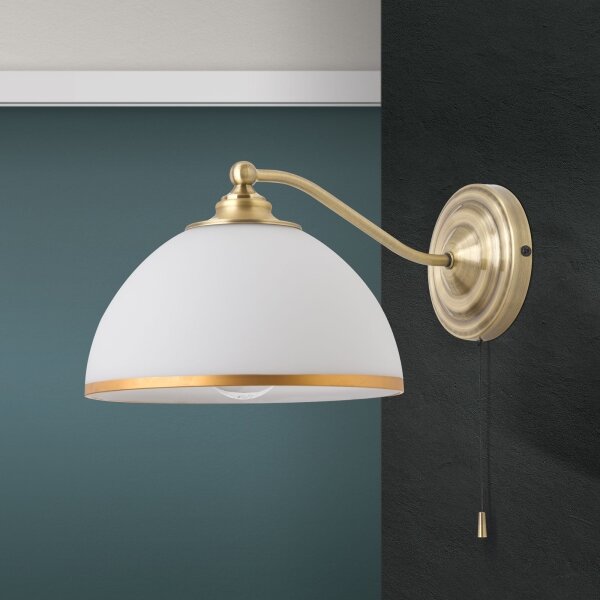 Orion WA 2-1371/1 - Applique OLD LAMP 1xE27/40W/230V bianco/ottone