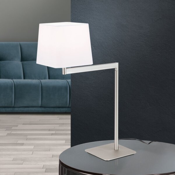 Orion LA 4-1209/1 - Lampada da tavolo CARLTON 1xE27/40W/230V bianco/cromo opaco