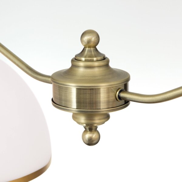 Orion HL 6-1810/2 - Lampadario a sospensione con catena OLD LAMP 2xE27/40W/230V bianco/ottone