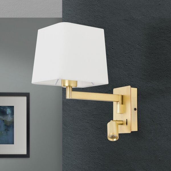 Orion WA 2-1469/1- Applique a LED CARLTON 1xE27/40W/230V + LED/3W bianco/oro