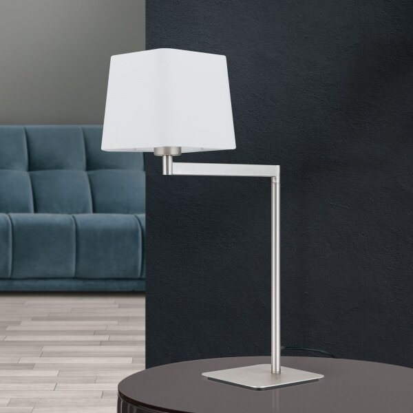 Orion LA 4-1209/1 - Lampada da tavolo CARLTON 1xE27/40W/230V bianco/cromo opaco